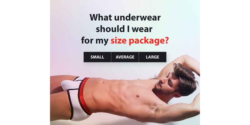 Underwear for small, average and large packages