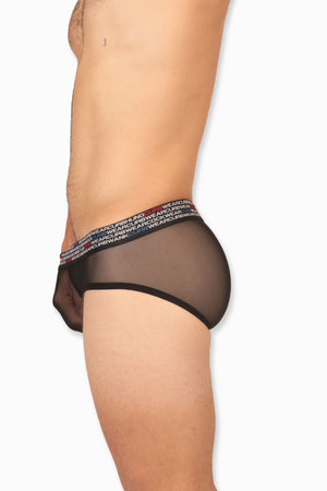 ENHANCE DOUBLE TAKE Brief Black Mesh
