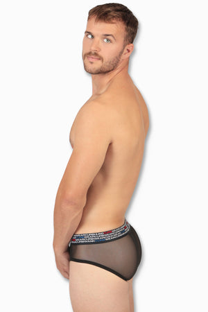 ENHANCE DOUBLE TAKE Brief Black Mesh