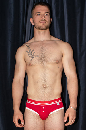 CHELSEA Button Brief Red