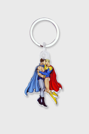 Kissing Heroes Key Ring Tag